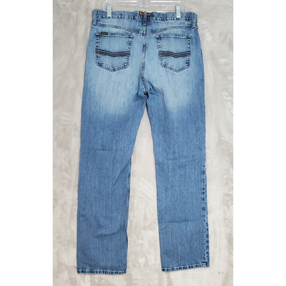 Ariat M2 Jeans Relaxed Boot Mens 35x34 Blue Brandon Legacy Stretch Denim FLAWS - Picture 6 of 13